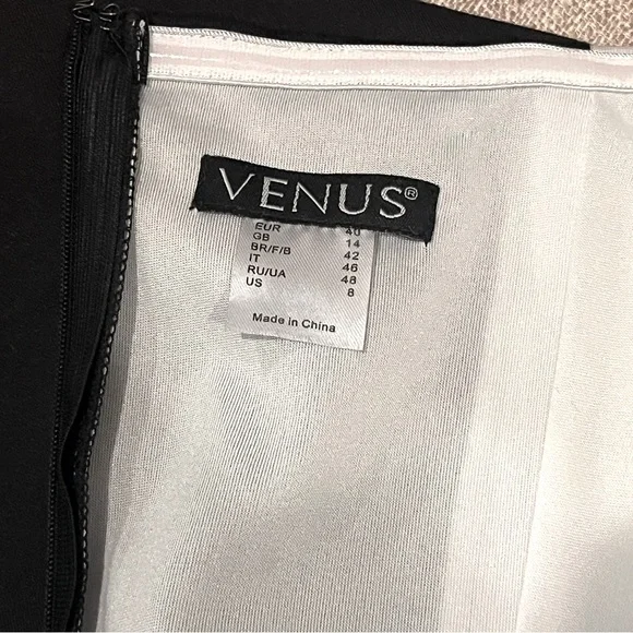 🖤🤍 VENUS Sexy Strapless Black & White Cocktail Dress Curve-Hugging Size 8 🔥 - Picture 10 of 15